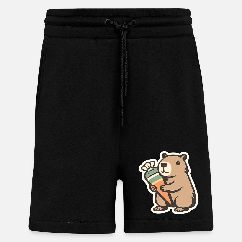 Capybara Schulkind – 1. Klasse - Shorts - made by SPREAD - SOLID BLACK