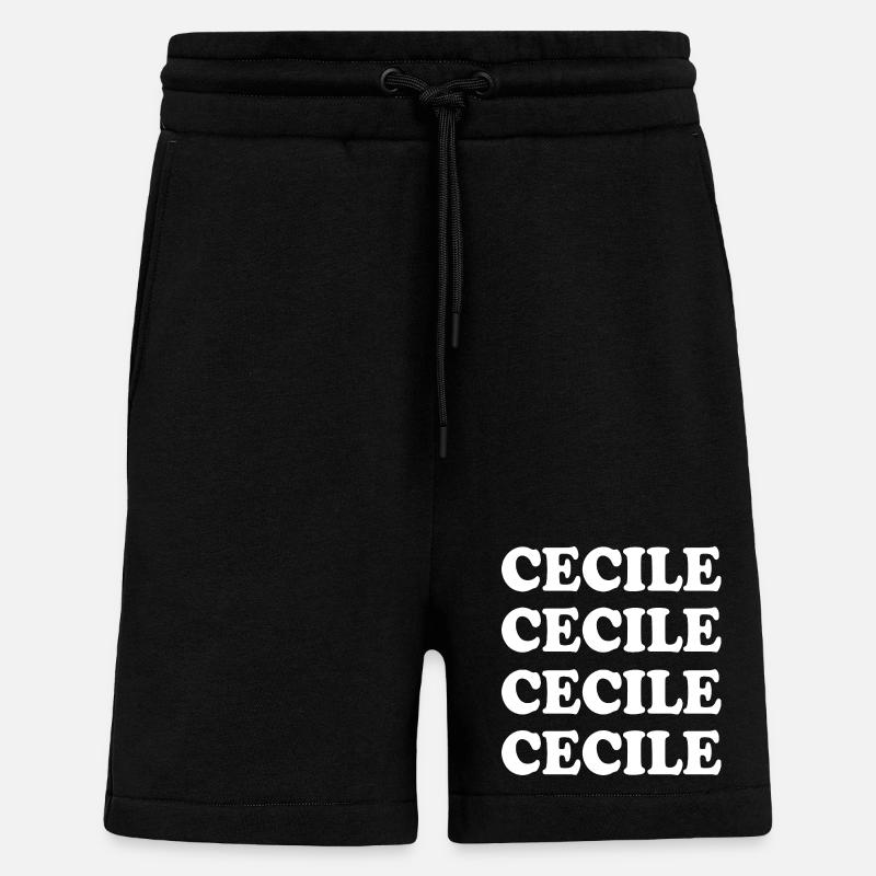 Cecile comme prénom - Short bio décontracté fabriqué en UE - SOLID BLACK