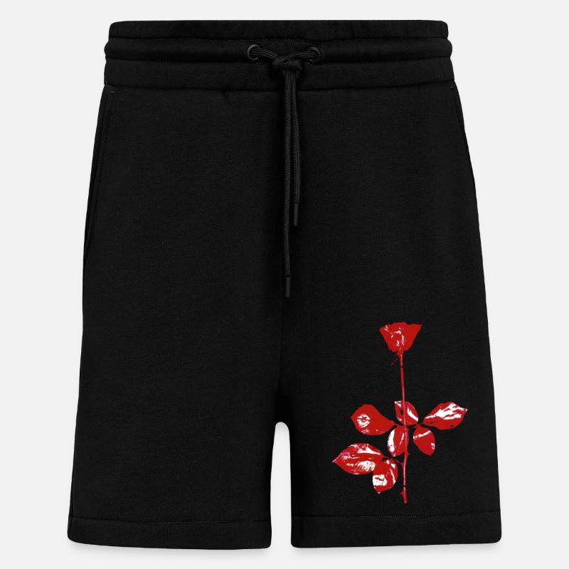 Flower Rose Violator Graphic - Shorts - made by SPREAD - SOLID BLACK