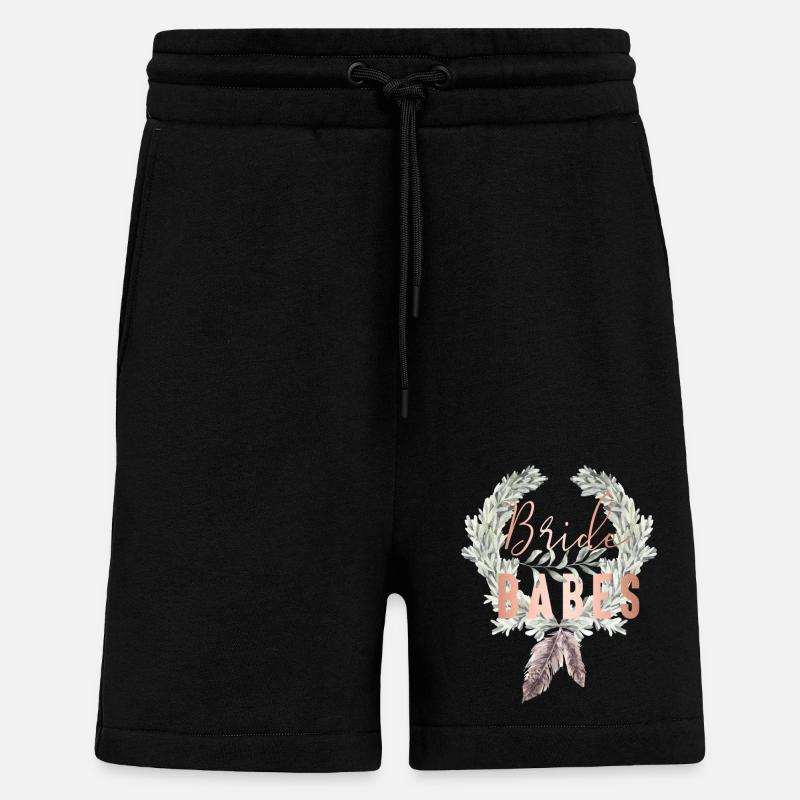 Boho Bride Babes Lorbeerkranz - Shorts - made by SPREAD - SOLID BLACK