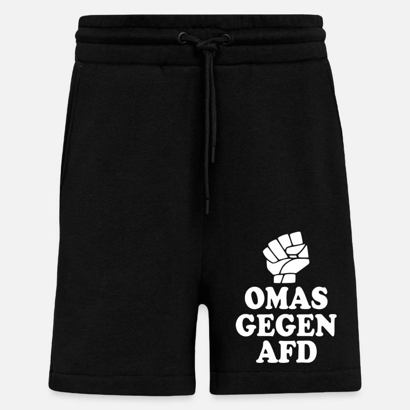 Omas gegen rechts - Shorts - made by SPREAD - SOLID BLACK