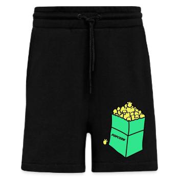 Maïs soufflé 02 - Short bio décontracté fabriqué en UE - SOLID BLACK - Devant