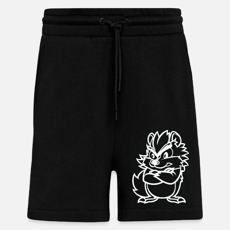 hérisson - Short bio décontracté fabriqué en UE - SOLID BLACK