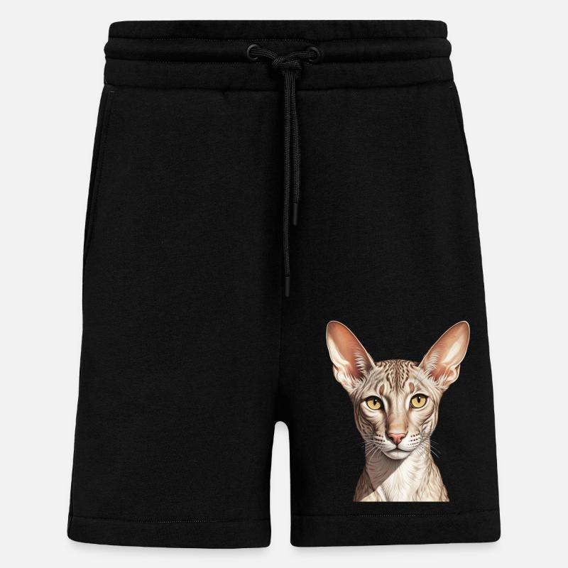 Coole orientalisch kurze Katze - Shorts - made by SPREAD - SOLID BLACK