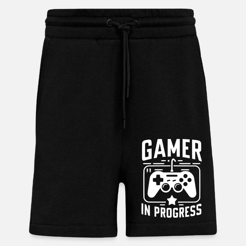 Gamer in Progress - Shorts - made by SPREAD - SOLID BLACK