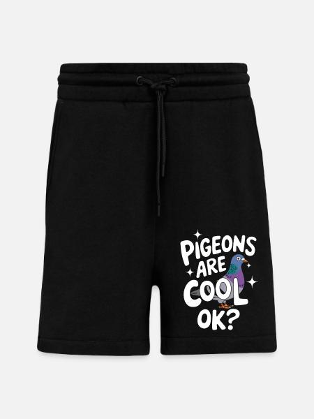 Taube Tauben Tier Vogel - Shorts - made by SPREAD - SOLID BLACK