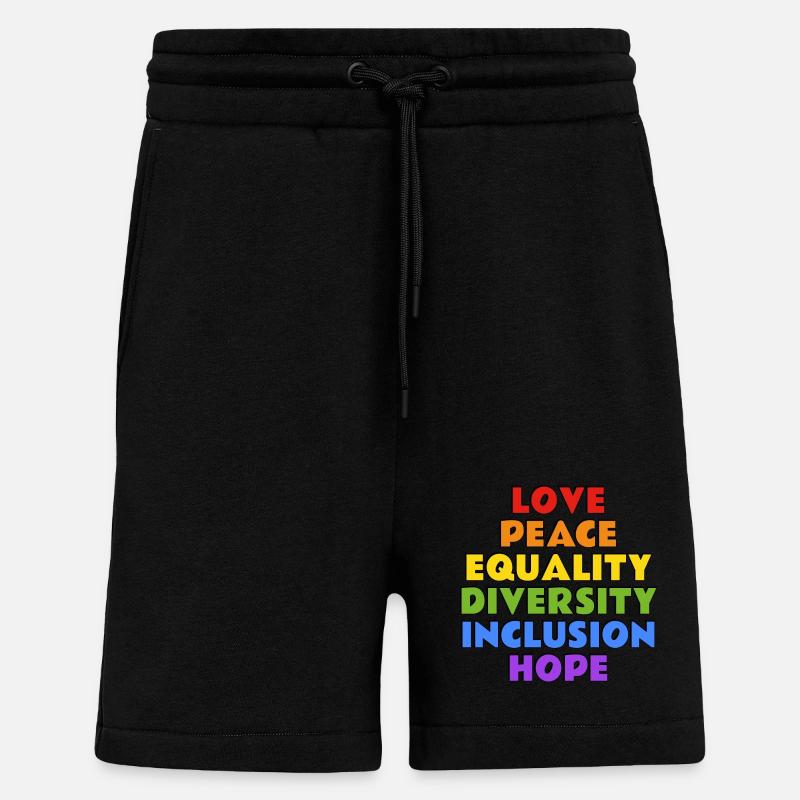 LGBTQ-Pride-Werte - Shorts - made by SPREAD - SOLID BLACK