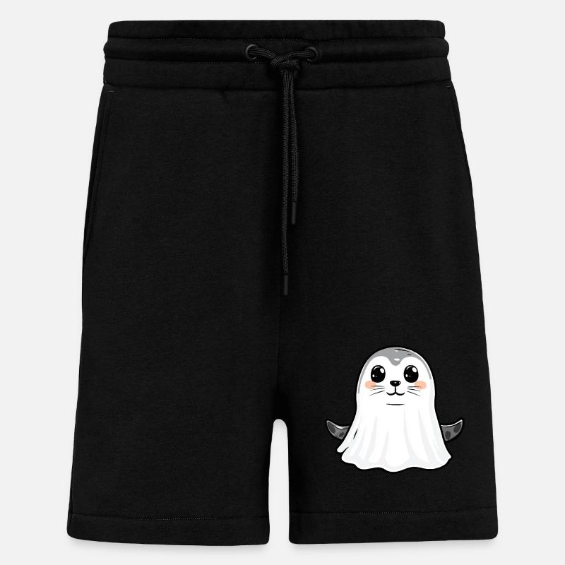 Robbe Tier Halloween Comic Geist - Shorts - made by SPREAD - SOLID BLACK