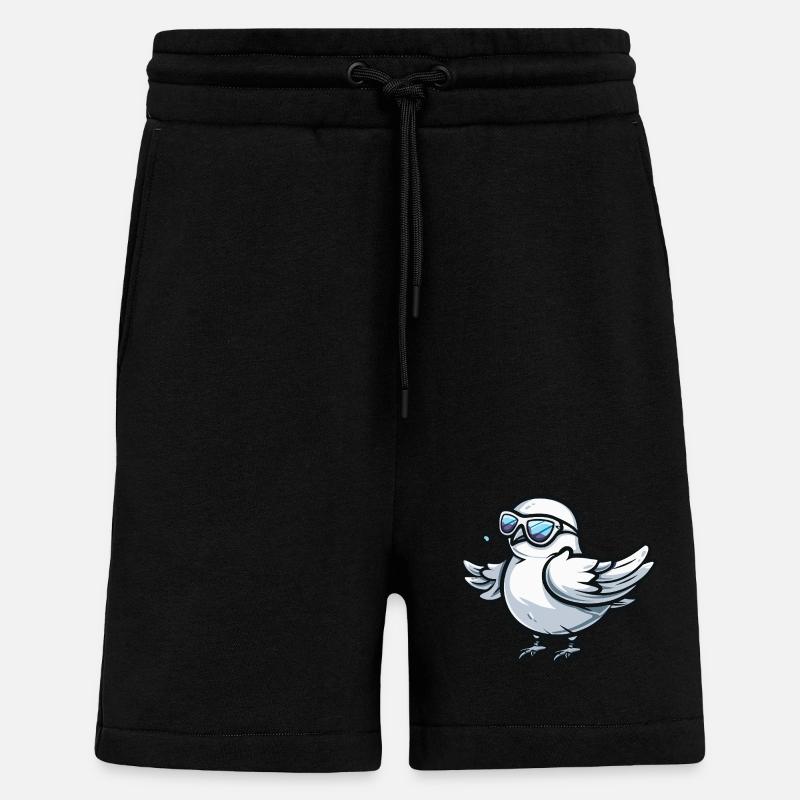Taube Vogel Cool Tier - Shorts - made by SPREAD - SOLID BLACK