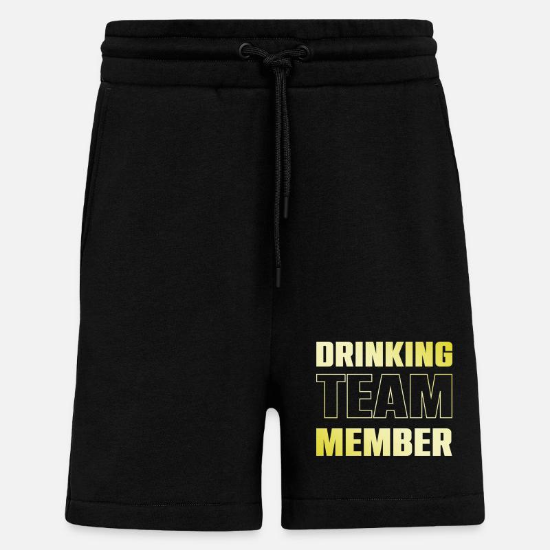 Équipe de boisson - Short bio décontracté fabriqué en UE - SOLID BLACK