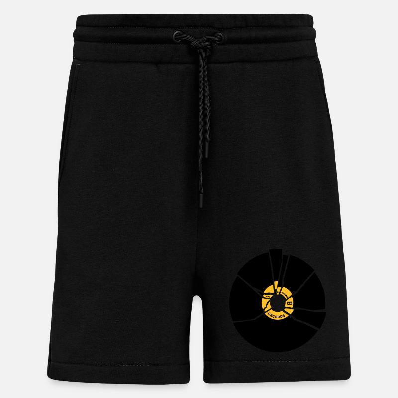 record vinyl - Short bio décontracté fabriqué en UE - SOLID BLACK