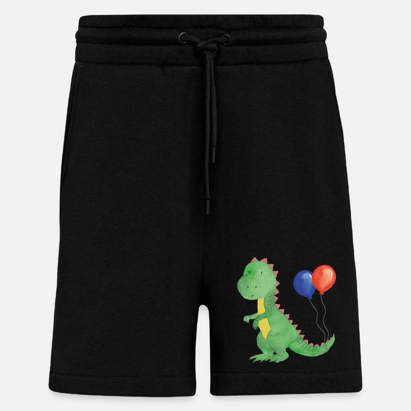 Kleiner Dino mit Luftballons - Shorts - made by SPREAD - SOLID BLACK