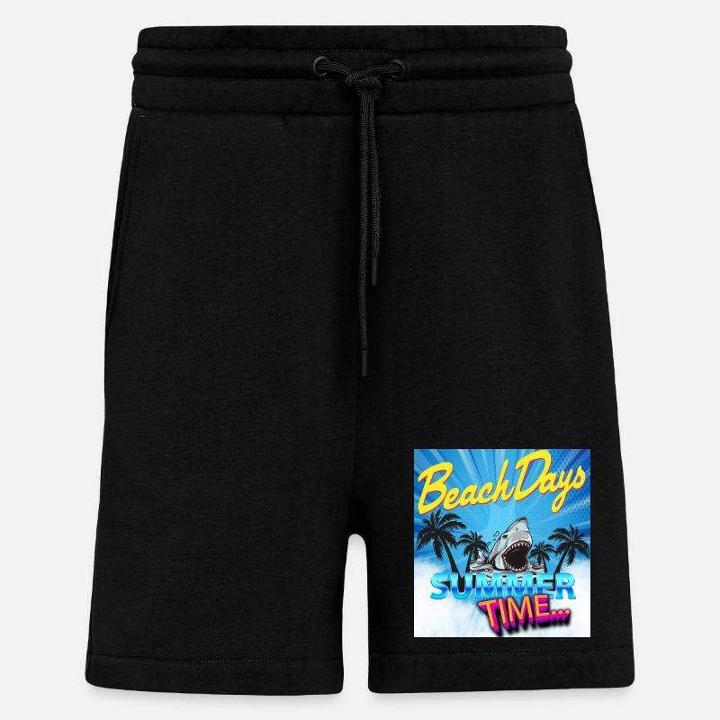 Heure d'été - Short bio décontracté fabriqué en UE - SOLID BLACK
