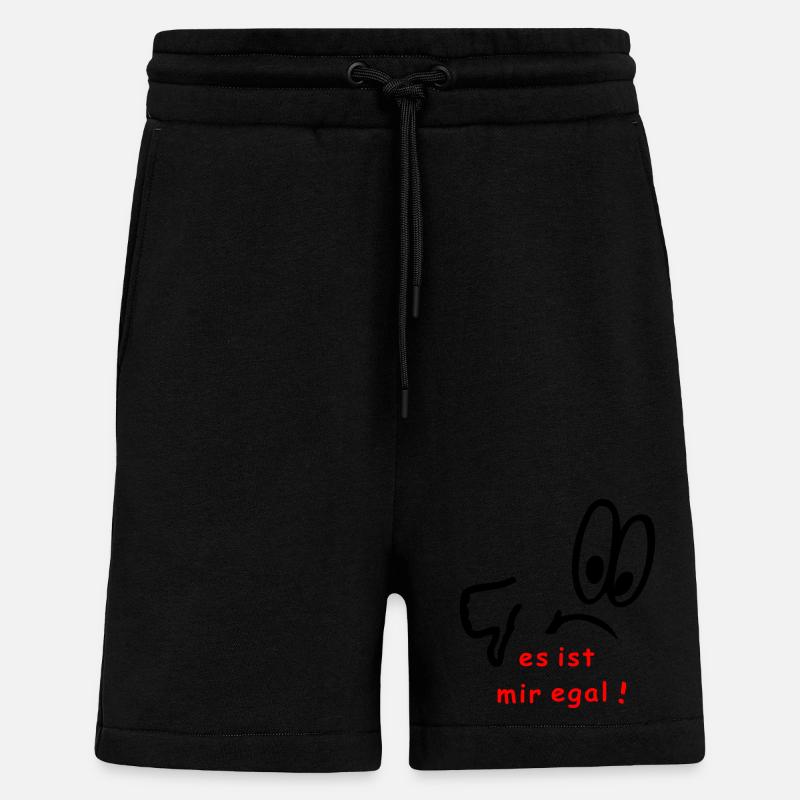 es ist mir egal, comic - Shorts - made by SPREAD - SOLID BLACK