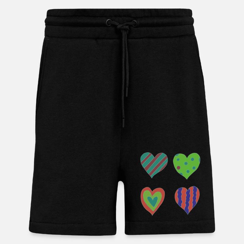 herzen variation - Shorts - made by SPREAD - SOLID BLACK