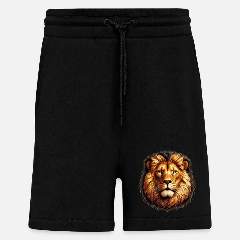 Lion - Short bio décontracté fabriqué en UE - SOLID BLACK