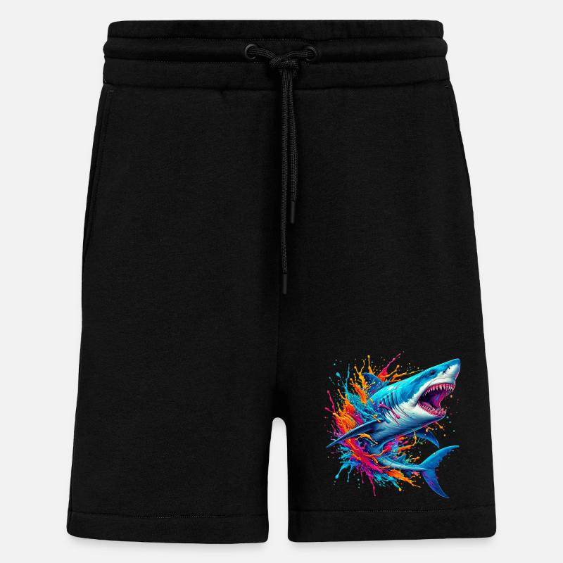Requin - Short bio décontracté fabriqué en UE - SOLID BLACK