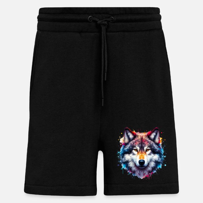 Loup - Short bio décontracté fabriqué en UE - SOLID BLACK