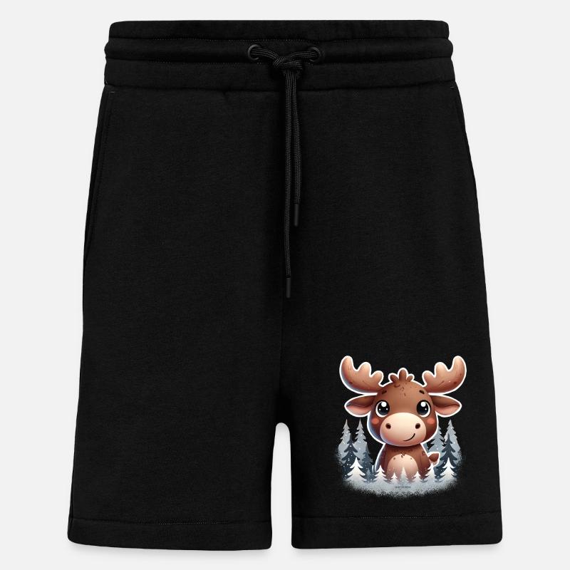 🫎 Süßer Elch 🫎 - Shorts - made by SPREAD - SOLID BLACK