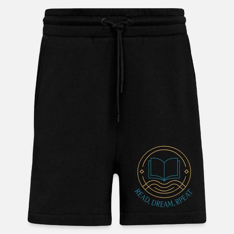 Read. Dream. Try again. - Shorts - made by SPREAD - SOLID BLACK