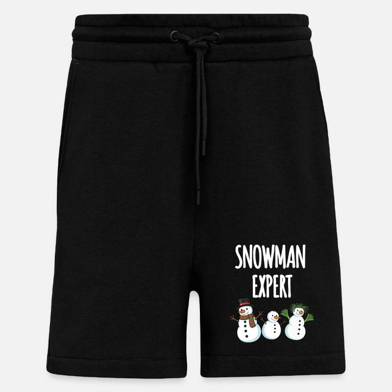 Expert en bonhommes de neige - Short bio décontracté fabriqué en UE - SOLID BLACK