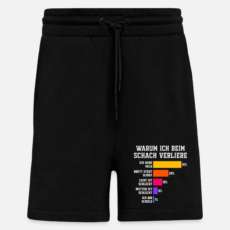 Pourquoi je perds au squash Squash - Short bio décontracté fabriqué en UE - SOLID BLACK
