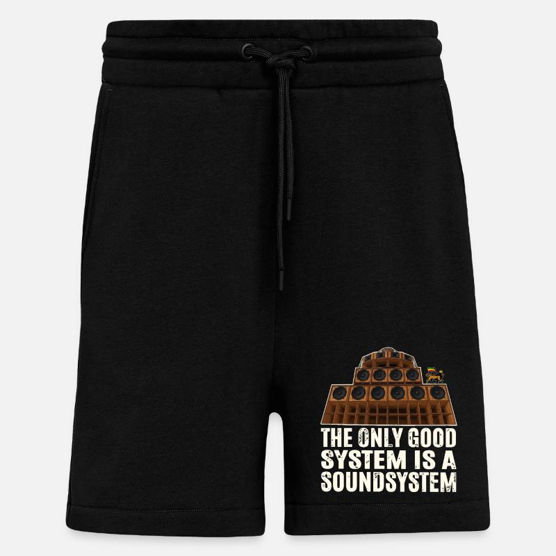 Soundsystem Reggae - Shorts - made by SPREAD - SOLID BLACK
