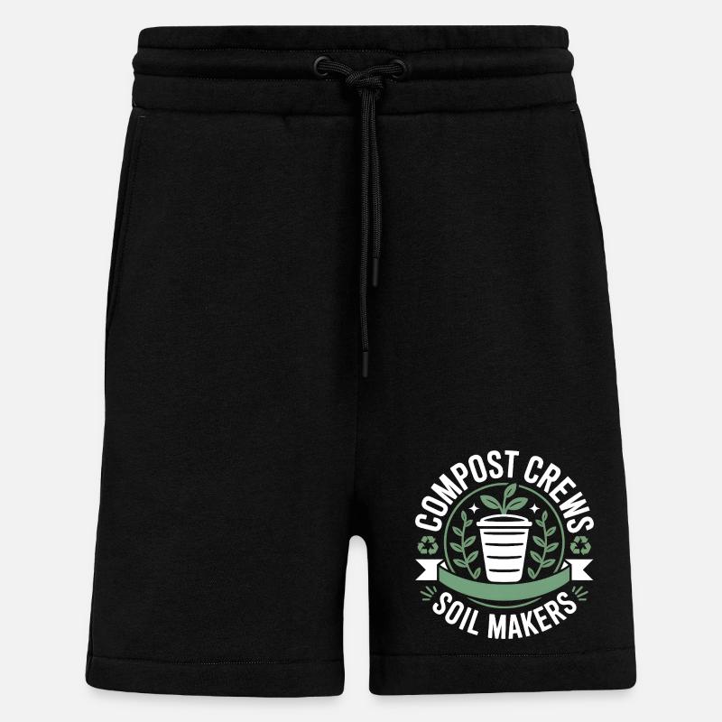 Compost Crews Soil Makers Gardeners - Shorts - made by SPREAD - SOLID BLACK