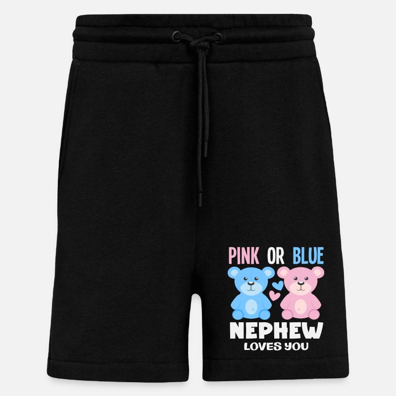 Pink Oder Blau Neffe Liebt Dich - Shorts - made by SPREAD - SOLID BLACK