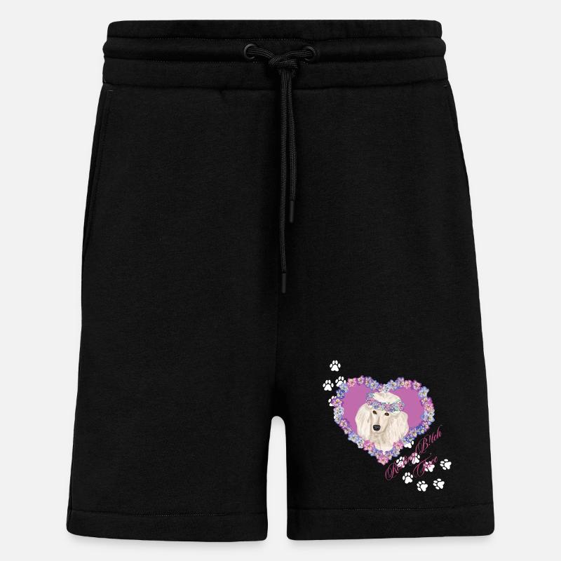 Resting B!tch Face Poodle - Shorts - made by SPREAD - SOLID BLACK