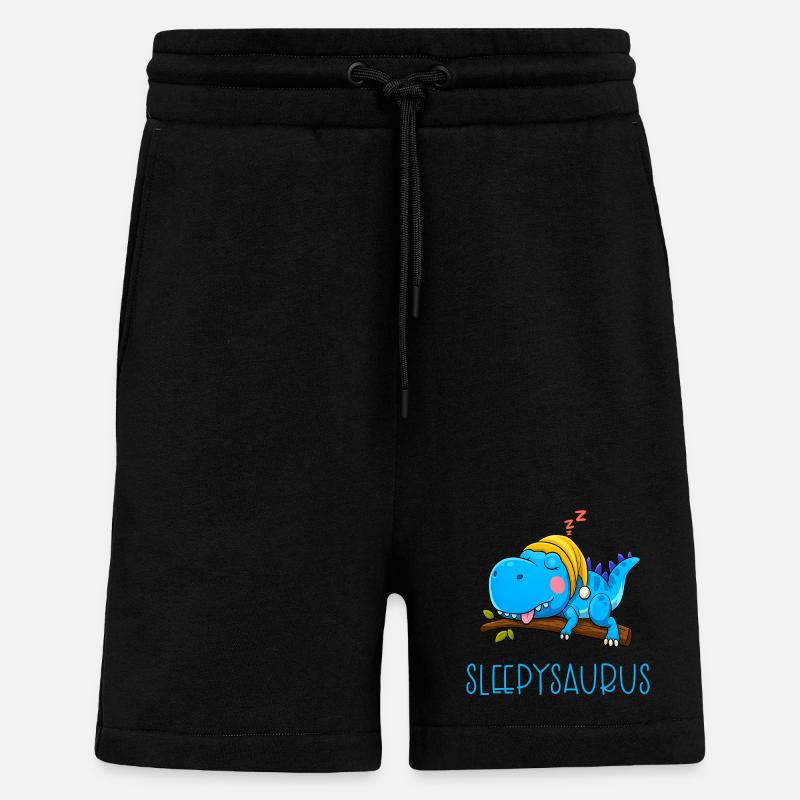 Dino dort fatigué - Short bio décontracté fabriqué en UE - SOLID BLACK