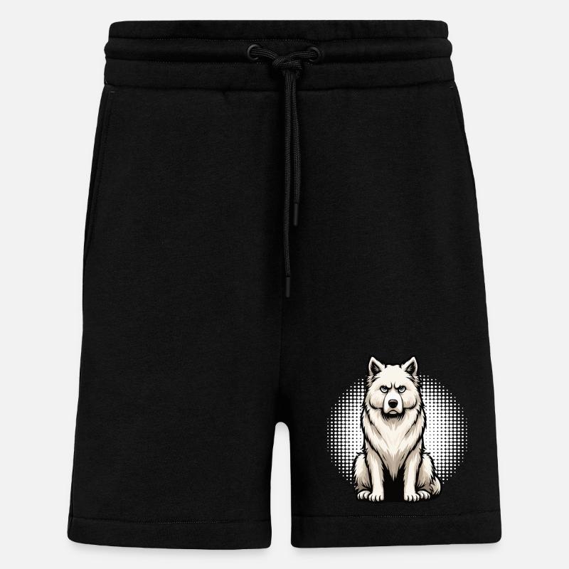 Weißer Schäferhund Schäferhund Schäferhunde - Shorts - made by SPREAD - SOLID BLACK