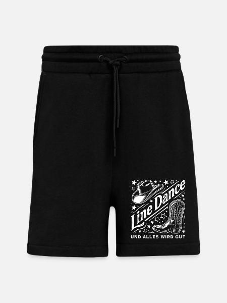 Line Dance Western Hut Stiefel Sterne - Shorts - made by SPREAD - SOLID BLACK
