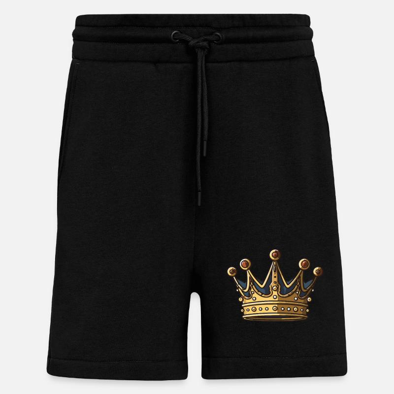 Krone Symbol - Shorts - made by SPREAD - SOLID BLACK