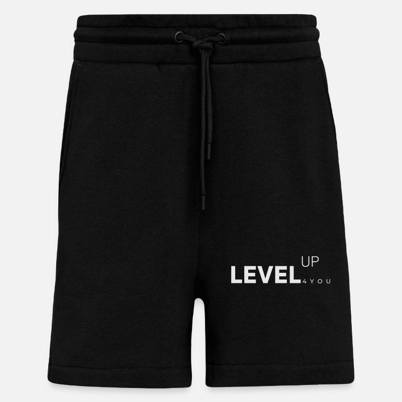 LevelUp - Shorts - made by SPREAD - SOLID BLACK