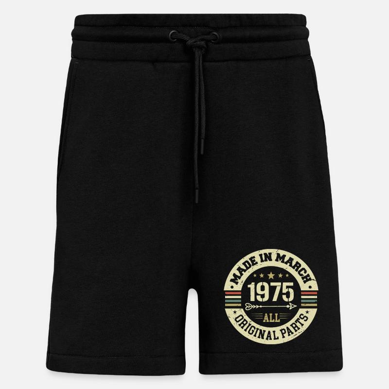 Légendaire depuis mars 1975 - Short bio décontracté fabriqué en UE - SOLID BLACK