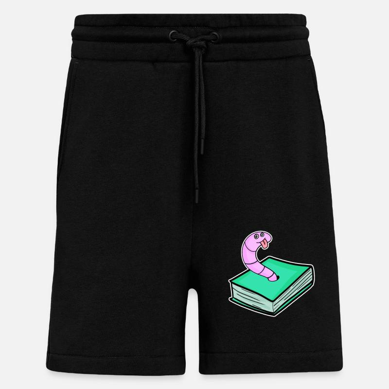 Book Worm - Shorts - made by SPREAD - SOLID BLACK