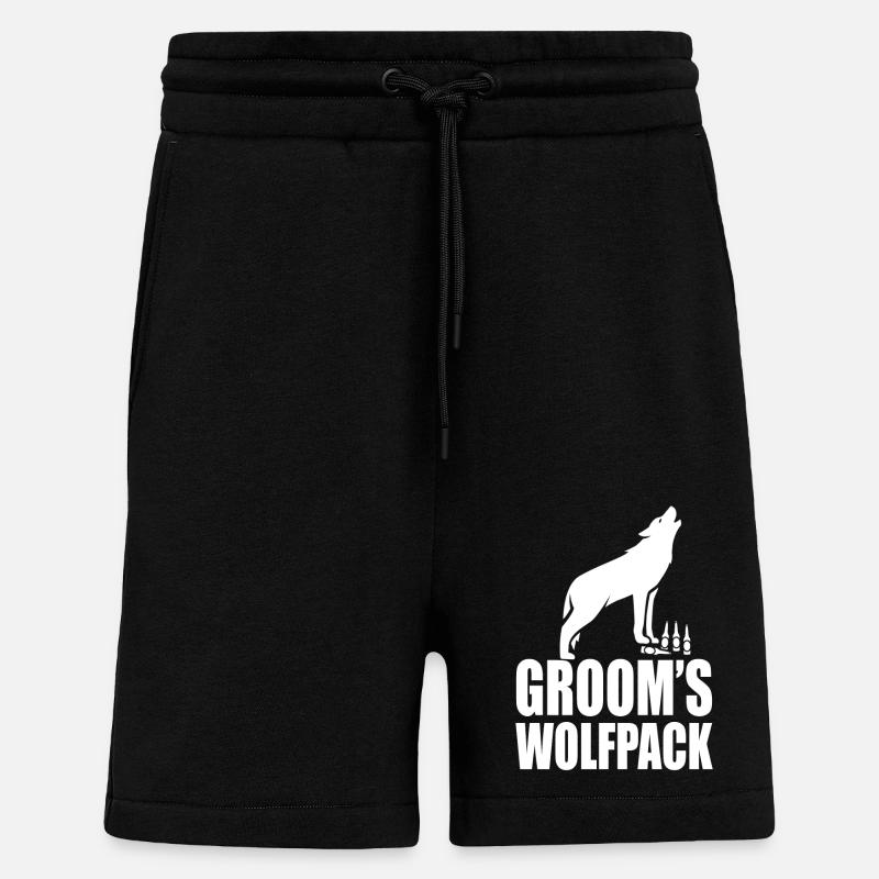 Wolfpack du marié - Short bio décontracté fabriqué en UE - SOLID BLACK