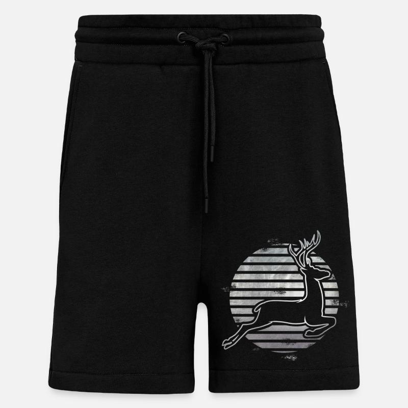 Capriolo - Pantaloncini ecologici casual Made in UE - SOLID BLACK