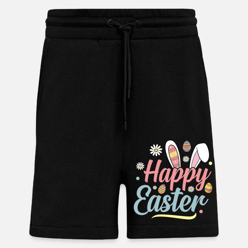 Joyeuses Pâques - Short bio décontracté fabriqué en UE - SOLID BLACK