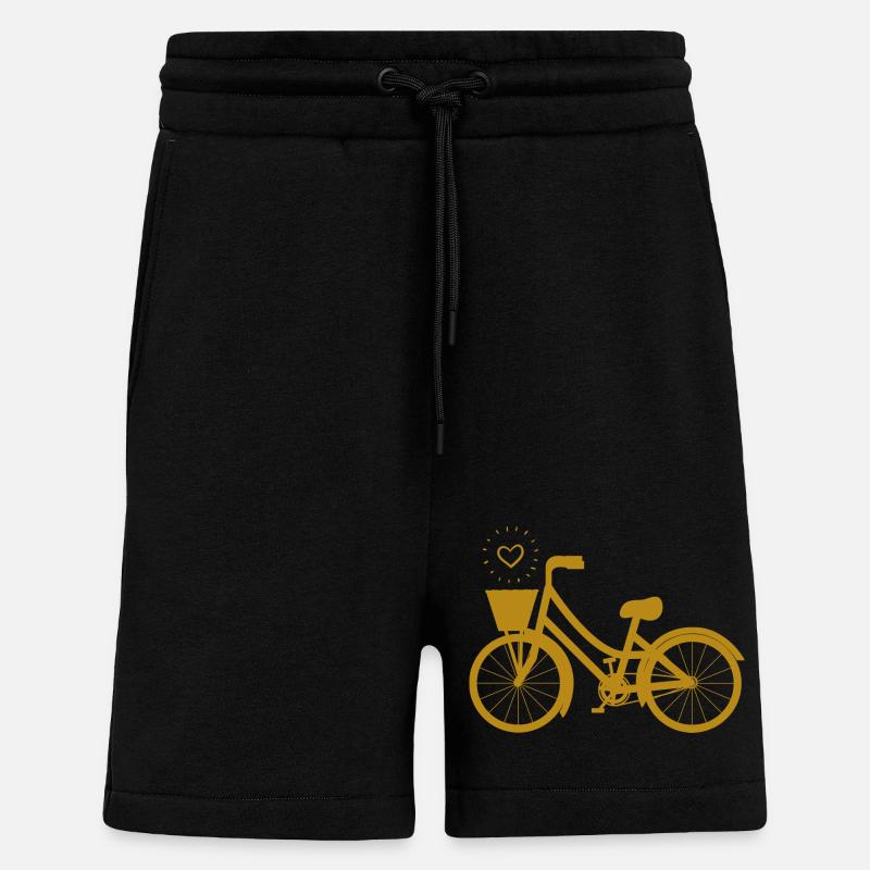 Vélo rétro - Short bio décontracté fabriqué en UE - SOLID BLACK