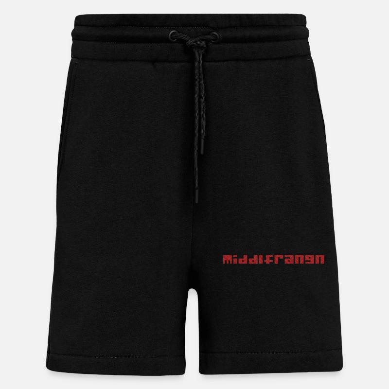Middlfrangn - Short bio décontracté fabriqué en UE - SOLID BLACK