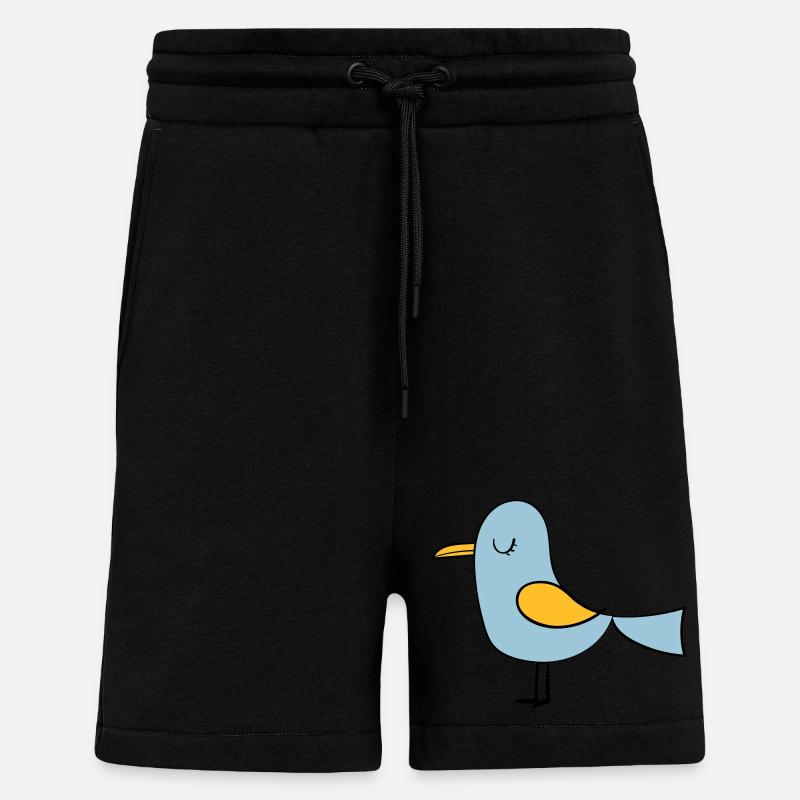 bird - Shorts - made by SPREAD - SOLID BLACK