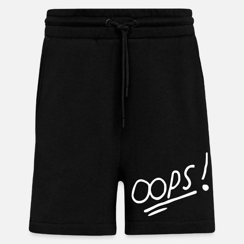 Vibrant Oops Conception de texte manuscrit - Short bio décontracté fabriqué en UE - SOLID BLACK