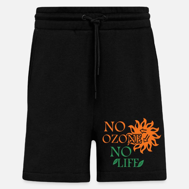 Pas d’ozone Pas de vie - Short bio décontracté fabriqué en UE - SOLID BLACK