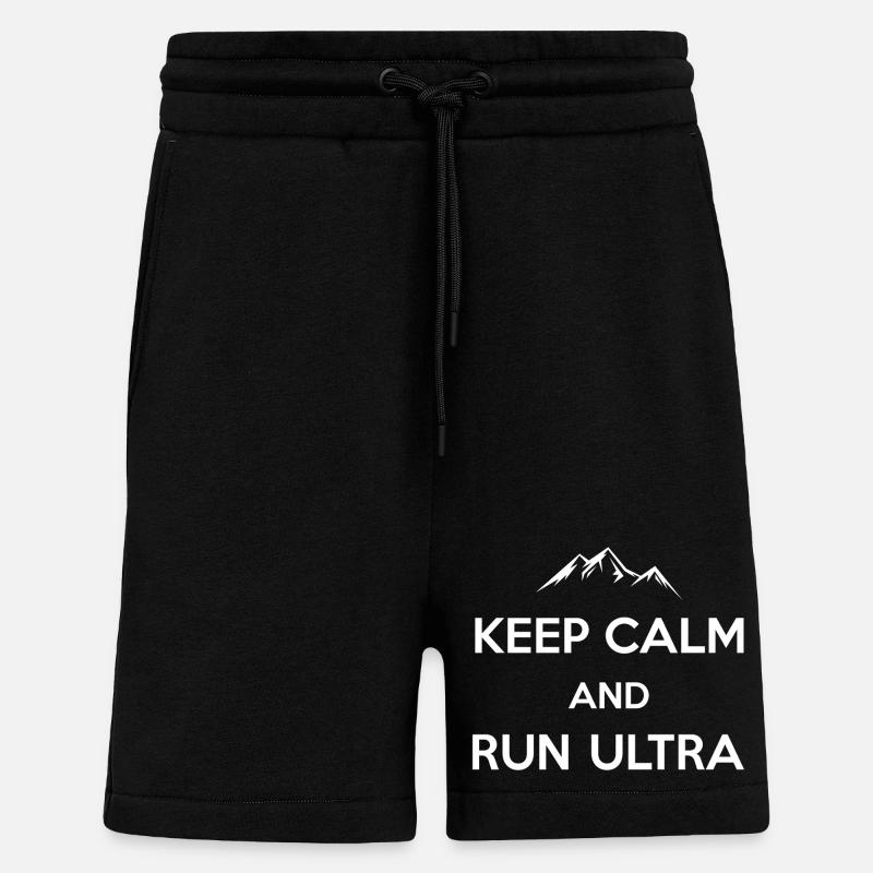 Keep Calm and Run Ultra - Shorts - made by SPREAD - SOLID BLACK