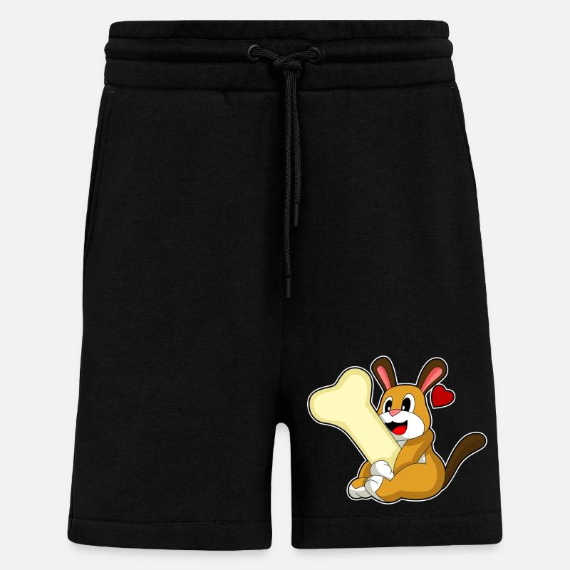 Os de chien - Short bio décontracté fabriqué en UE - SOLID BLACK