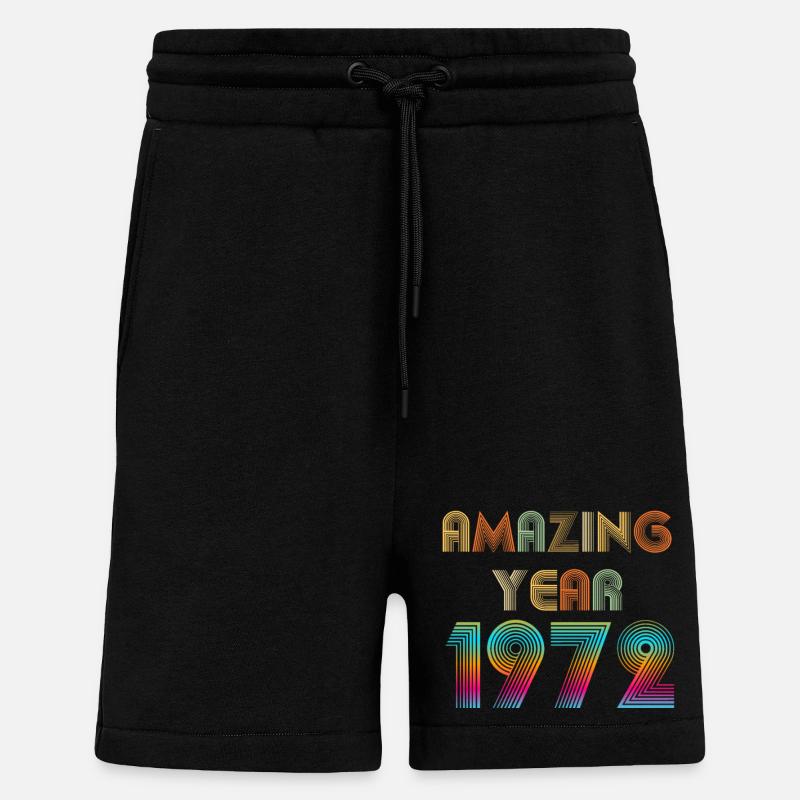Amazing YEAR 1972 - Shorts - made by SPREAD - SOLID BLACK