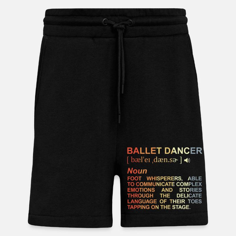Danseuse de ballet Explication des termes - Short bio décontracté fabriqué en UE - SOLID BLACK