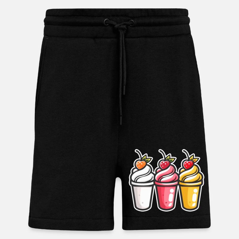 Eiscreme Becher - Shorts - made by SPREAD - SOLID BLACK